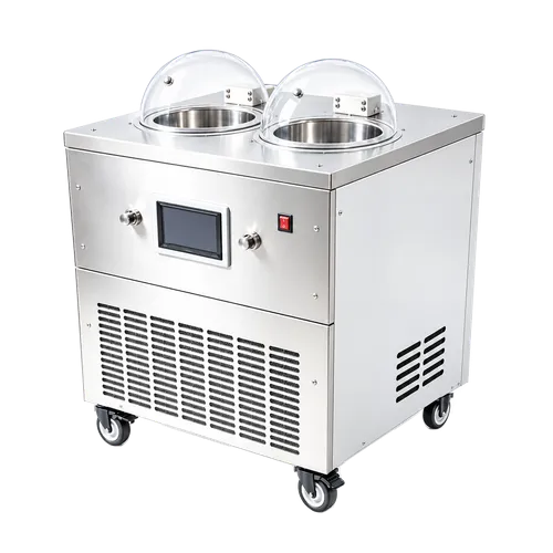 GLACIO commercial ice cream machine bowl and control detail